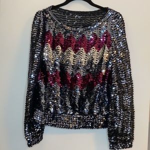 Glamorous Sequin Long sleeve Top